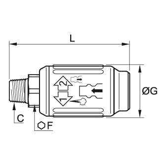 Cupla rapida mama, seria C9000, profil ISO B, filet exterior BSPT sau NPT