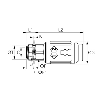 Cupla rapida mama, seria C9000, profil ISO B, de panou, filet interior NPT