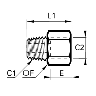 Racord adaptor alama, filet interior BSPP, exterior NPT