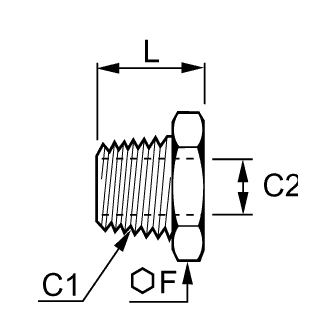 Racord adaptor reducator, alama nichelata, filet exterior BSPT