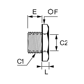 Racord adaptor reducator, alama nichelata, filete BSPP