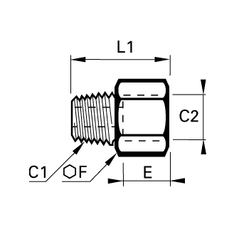 Racord adaptor crescator, inox, filet exterior BSPT