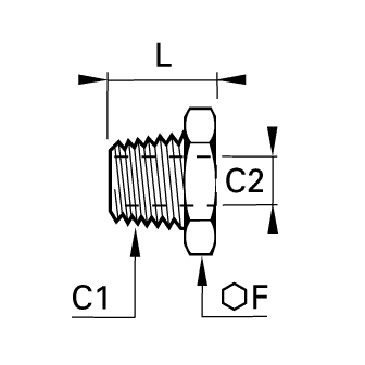 Racord adaptor reducator, inox, filet exterior BSPT