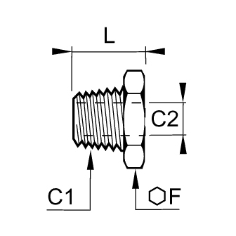 Racord adaptor reducator, inox, filete NPT