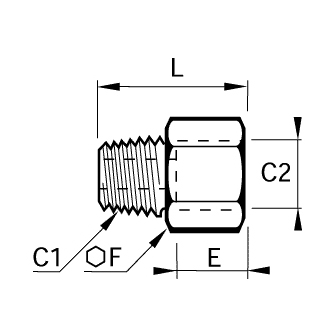 Racord adaptor crescator, inox, filete NPT