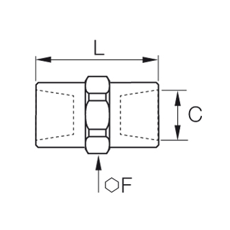 Racord adaptor mufa, alama, filete interioare NPTF