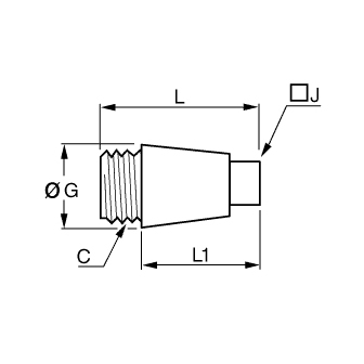 Amortizor de zgomot, filet exterior NPT