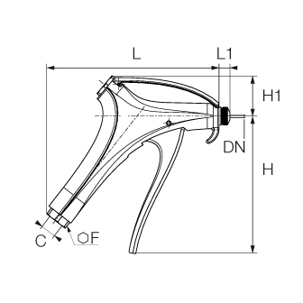 Pistol de suflat, control progresiv