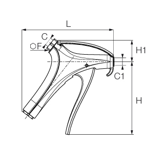 Pistol de suflat, control progresiv, alimentare sus (fara accesoriu pistol)