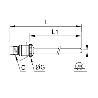 Accesoriu de suflat, drept, lung